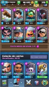 Conta Clash Royale lvl 12, desafiante 3