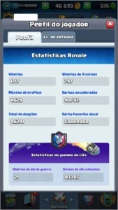 Conta Clash Royale lvl 12, desafiante 3