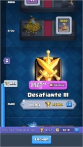 Conta Clash Royale lvl 12, desafiante 3