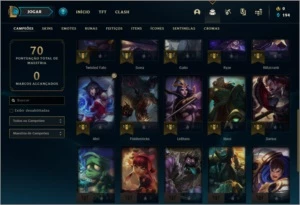 Conta platina 1 com 4 skins e 27 champs - League of Legends LOL