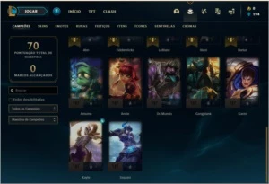 Conta platina 1 com 4 skins e 27 champs - League of Legends LOL