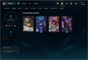 Conta platina 1 com 4 skins e 27 champs - League of Legends LOL