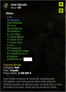 Anel Glursão EXO PM - Dofus