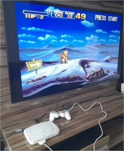 Playstation 1 Ps1 Desbloqueado + Controle + Jogos - Outros