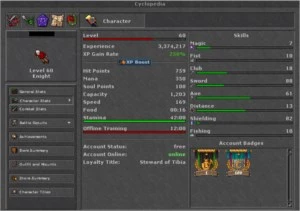 Conta [HONBRA] com um ed 152, rp 103 e um ek 88 - Tibia