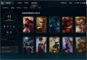 CONTA LOL LVL 45 BORDA OURO 44 SKINS - League of Legends