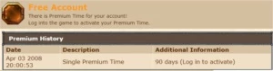 CONTA COM 90 DIAS DE PREMIUM (LOGAR PARA ATIVAR) - Tibia