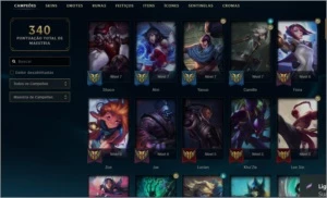 Conta gold 3 com 30 jogos mmr alto 70 skins 100 champs - League of Legends LOL