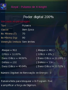Conta Aoa Ladmo/Omega conta mid/end game ladmo server omega - Digimon Masters Online