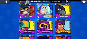 Conta de BRAW STARS 87/87 com 33k de troféus - Brawl Stars