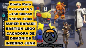 Conta RARA overwatch, 150+ Skins e diversos itens! - Blizzard