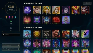 Conta de League of Legends Gold com 288 skins - League of Legends: Wild Rift LOL WR