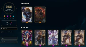 Conta de League of Legends Gold com 288 skins - League of Legends: Wild Rift LOL WR