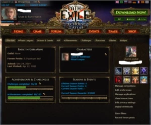 Vendo conta do Path of Exile - PC - Outros