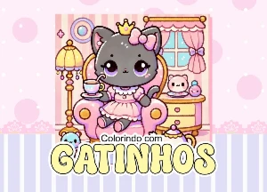 Arquivo Digital Livro de colorir Gatinhos – PDF - eBooks