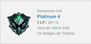 Conta platina 4 smurf 84% 25K BLUE ESSENCE SEM EMAIL - League of Legends LOL
