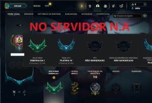 Esmeralda 1 com 31 Champs e 2 Skins ( NO SERVIDOR N.A ) - League of Legends LOL