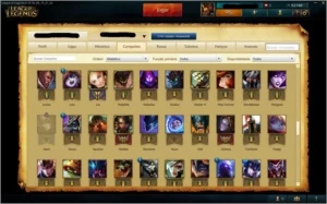 Conta LOL FULL CHAMPION E SKINS 52K IP - League of Legends
