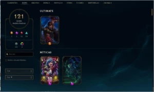 Vendo conta de lol d3 121 skins - League of Legends