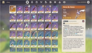 CONTA COM HUTAO C1+ALBEDO+DILUC+MONA+ ARCO DE AMOS - AR48 - Genshin Impact