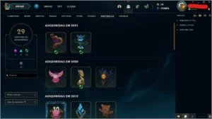 Platina 4 - Todos os champions e mais de 350 skins - League of Legends LOL