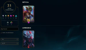 Conta Rara Kayle juíza + 3 vitoriosas e icone mais raro - League of Legends LOL