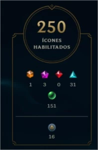 Conta LOL com 362 skins LVL 230 - League of Legends