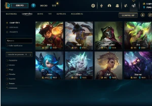 Conta lol 155 campeões 147 skins MESTRE (ex challenger) - League of Legends