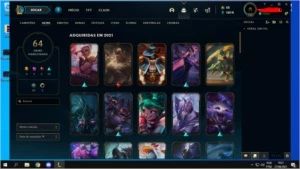 CONTA LVL 324, 64 SKIN - League of Legends LOL