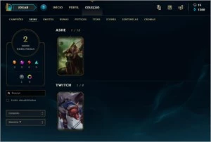 Conta league of legends prata 1 - level 32 LOL