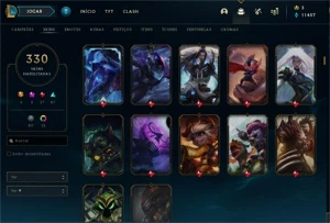 Conta LoL 330 Skins, 541 ícones e Todos os Champions - League of Legends