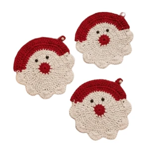 Porta copo Papai Noel - 15x15cm - kit 2 unidades - Artesanato e Personalizados