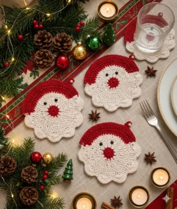 Porta copo Papai Noel - 15x15cm - kit 2 unidades - Artesanato e Personalizados
