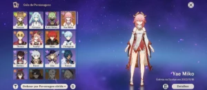 Conta com Yae Miko + Diluc, AR17 - Genshin Impact