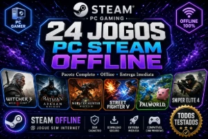 🎮 24 Jogos PC Steam Offline – Pacote Completo🎮