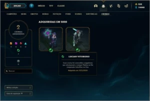 Conta DIAMANTE 3 com 9 skins e 33 champs + espolios - League of Legends LOL