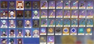 AR45 3 personagens 5⭐ 49 resinas frágeis - Genshin Impact