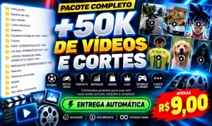 🔥 Pack De + 50K De Vídeos Virais + Diversos Temas | Conteúd - Vídeos e Cortes Cortes Virais