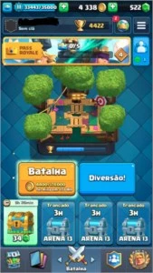 Conta clash royale, nível do rei 11 com 97/106 cartas