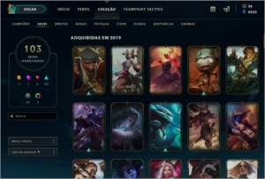 conta grão mestre flex 103 skins - League of Legends LOL