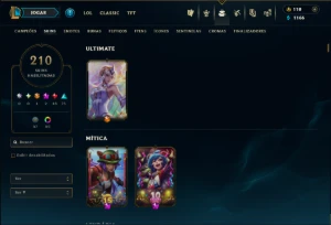 Esmerada 3 com TODOS os Champs e 210 Skins (MID / SUP / ADC) - League of Legends LOL