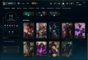 Diamante 3 com 65 Champs e 13 Skins - League of Legends LOL