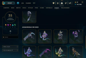 Conta Ex Mestre Com Muitas Skins De Adc - Aceito Ofertas - League of Legends LOL