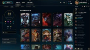 Vendo Conta de LOL lv 103 Gold IV/V 82 skins todos os champs - League of Legends