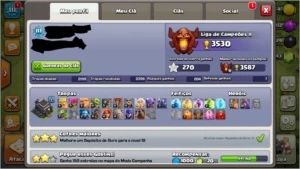 Conta clash of clans cv9 full com 12140 gemas