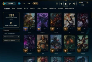 Unranked com 90 Champs e 38 Skins +7 Vitoriosas - League of Legends LOL