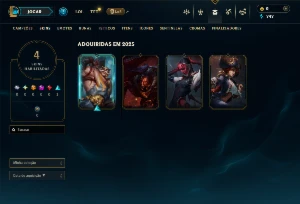 Conta Ouro 2 com 30 Champs e 4 skins - League of Legends LOL