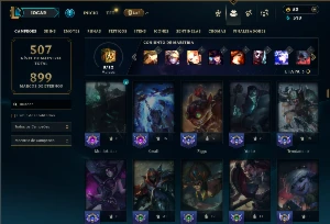 Platina 4 com 155 Champs e 164 Skins ( MID / JG / TOP ) - League of Legends LOL