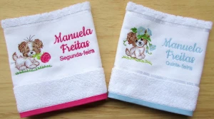 Kit com 5 Toalhas Escolares Personalizadas - Artesanato e Personalizados
