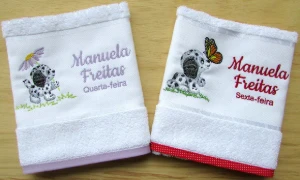 Kit com 5 Toalhas Escolares Personalizadas - Artesanato e Personalizados